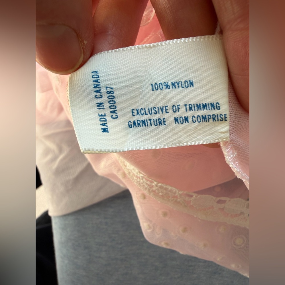 Vintage French Maid Pink Nightgown Lingerie - Picture 6 of 7